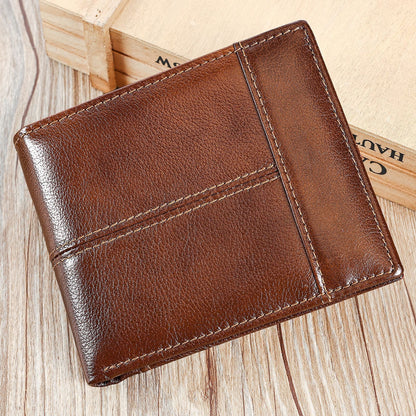 Men's Anti-Theft Leather Multi-Card Wallet